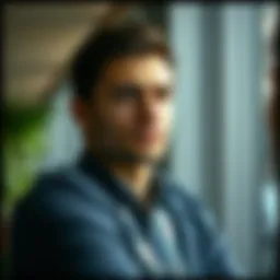 A thoughtful individual reflecting on career choices