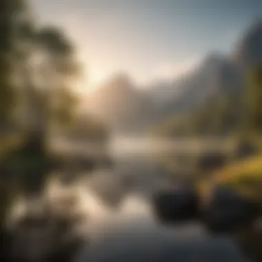 Tranquil Harmony A serene landscape representing balance and tranquility