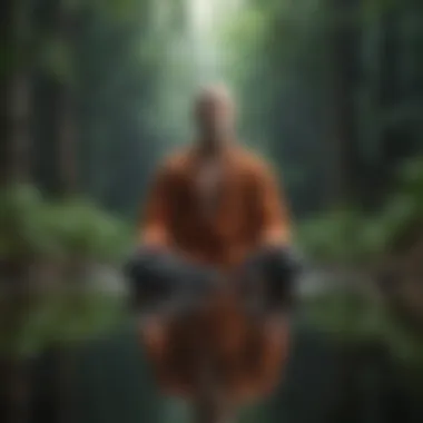 Finding Inner Peace Meditative setting illustrating inner peace and focus