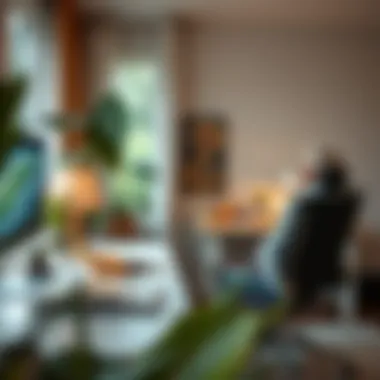 Cozy home office setup for seniors