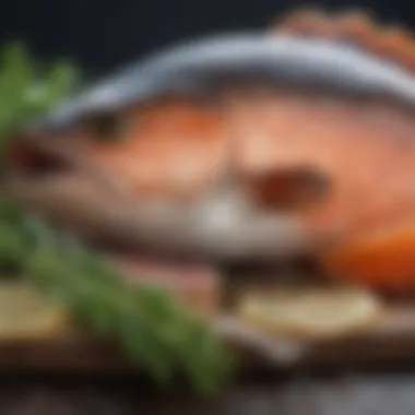 Omega-3 Rich Fatty Fish for Brain Health Fresh fatty fish fillet with herbs