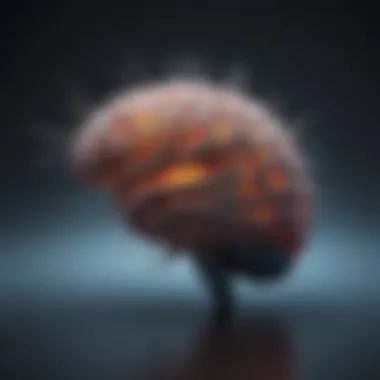 Enhanced Cognitive Function Visualization Brain with glowing neurons symbolizing cognitive enhancement
