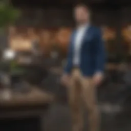 Stylish business casual outfit featuring a blazer and smart shoes.