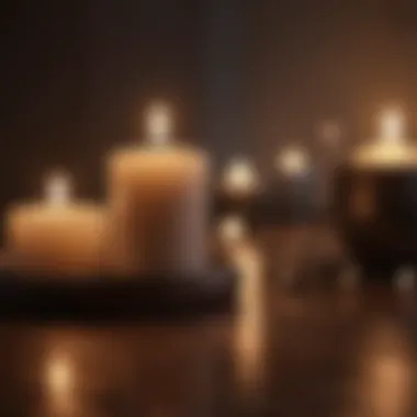 Soft candlelight creating a serene atmosphere