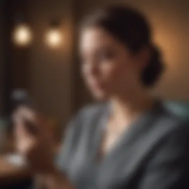 A person contemplating their feelings while holding a phone