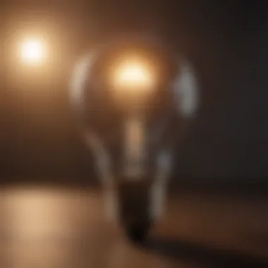 A light bulb illuminating ideas and insights.