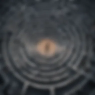 Navigating Complexity Abstract image of a maze with a single path leading to the center