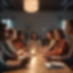 A vibrant team meeting showcasing diverse ideas