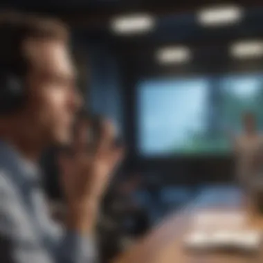 An individual actively listening during a meeting
