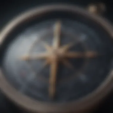 Illustration of a compass symbolizing direction and purpose