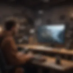 Virtual workspace showcasing diverse job platforms