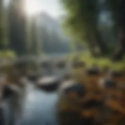 A serene landscape promoting calmness