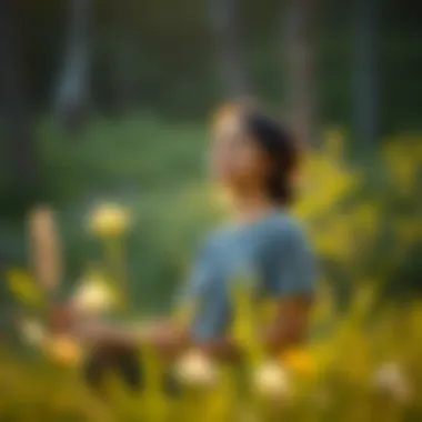 Mindfulness and Personal Resilience Individual practicing mindfulness in nature