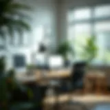 A serene workspace promoting mental well-being