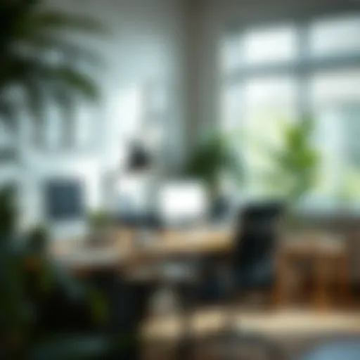 A serene workspace promoting mental well-being