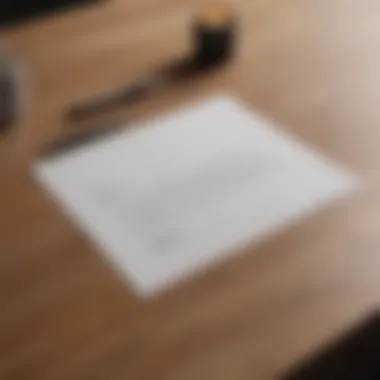 Elegant Follow-Up Letter Elegant follow-up letter on a desk with a pen