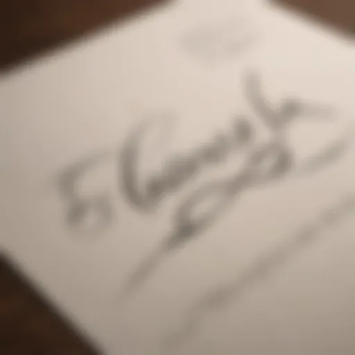 Elegant calligraphy on personalized thank you note