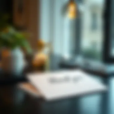 An Elegant Setting for Gratitude Elegant thank you letter on a desk
