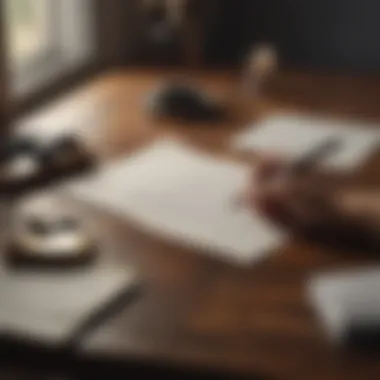Writing a Farewell Letter A thoughtful farewell letter on a desk with a pen