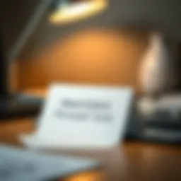 A heartfelt farewell card placed on a desk