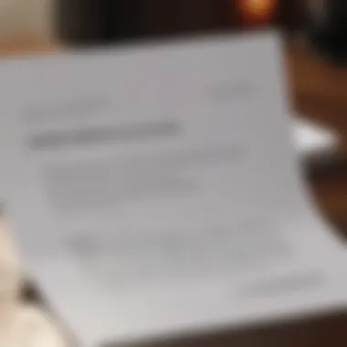 The Importance of Professional Presentation A close-up of a neatly written two week notice letter on high-quality paper.