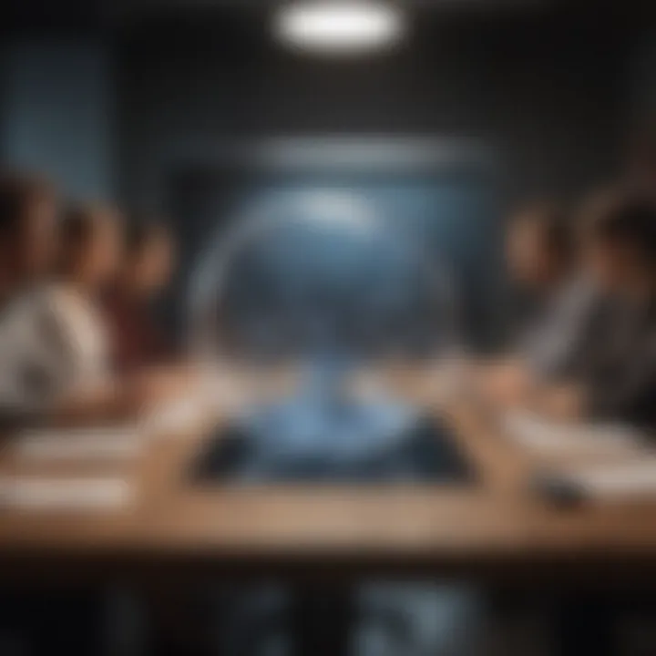 A brainstorming session illustrating innovative ideas in a collaborative setting.