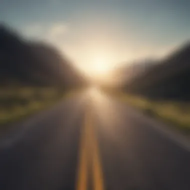 An open road leading to an uncertain yet hopeful future