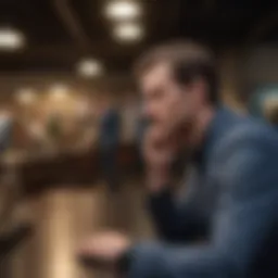 A thoughtful individual contemplating career decisions