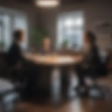 Strategic Salary Negotiation A negotiation meeting taking place in a modern office
