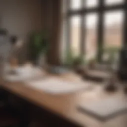 Eloquent Farewell: An empty desk with a farewell letter placed on top