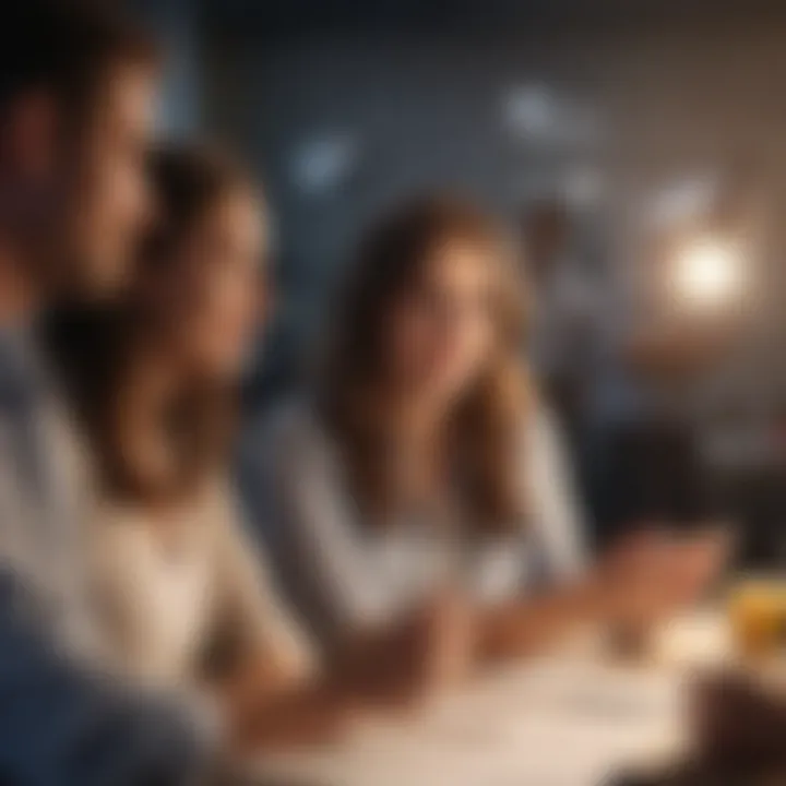 A diverse group sharing ideas in a brainstorming session