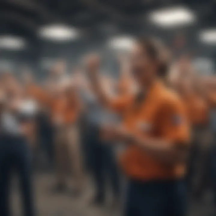 A workplace celebrating employee achievements and milestones