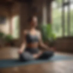 Person practicing yoga in a serene environment