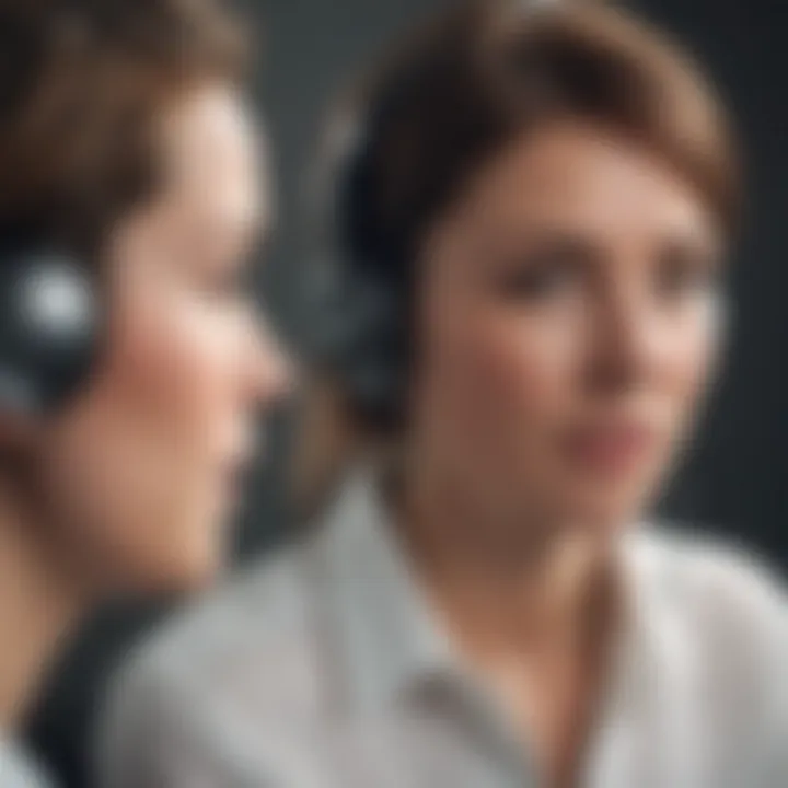 A close-up of a person exhibiting active listening during a conversation