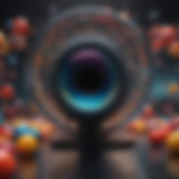 An abstract representation of creativity with colorful shapes and patterns symbolizing innovative thinking.