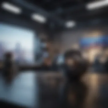 Technology in Innovation A digital workspace showcasing technology tools that support innovative projects and teamwork.