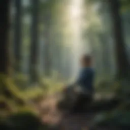 Person practicing mindfulness in nature