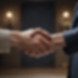 Symbol of trust represented by a handshake