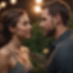 A serene couple engaging in a heartfelt conversation