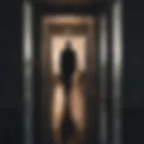 Silhouette of a person walking out a door symbolizing exit interviews