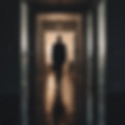 Silhouette of a person walking out a door symbolizing exit interviews