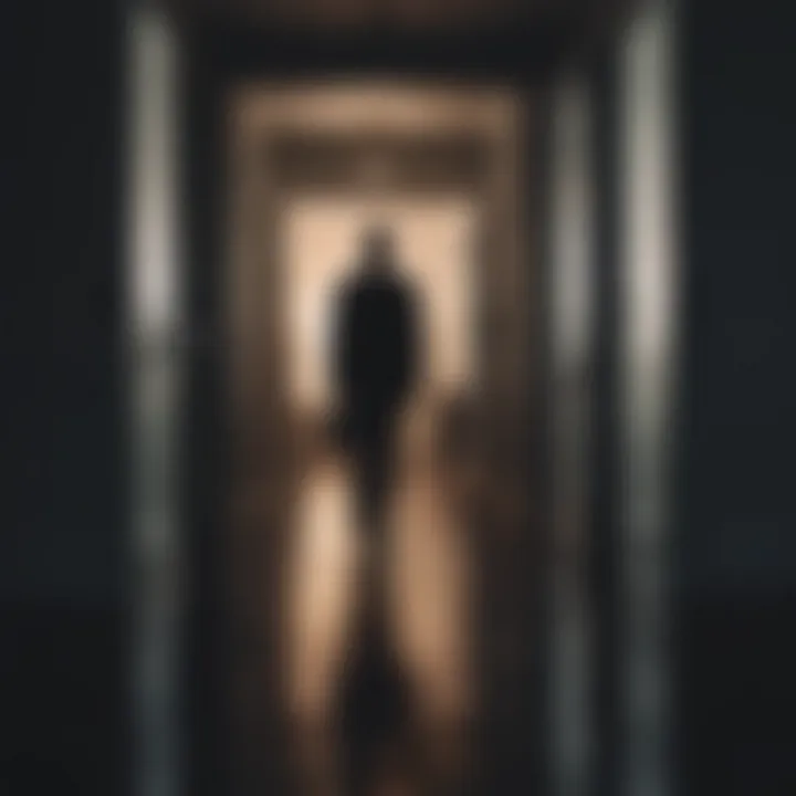 Silhouette of a person walking out a door symbolizing exit interviews