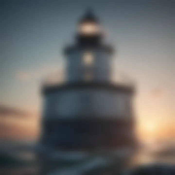 Imagery portraying a leader as a lighthouse guiding ships to safe harbor, representing trust and direction