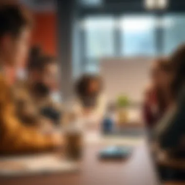 A vibrant classroom scene illustrating collaborative learning