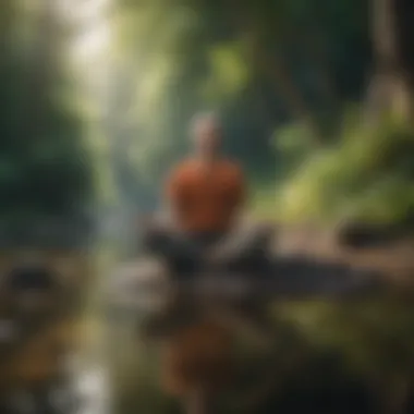 The Art of Mindfulness for Personal Growth An individual practicing mindfulness in a quiet setting