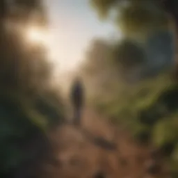 A serene landscape representing personal growth