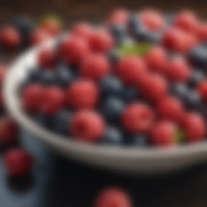 Plate of colorful berries