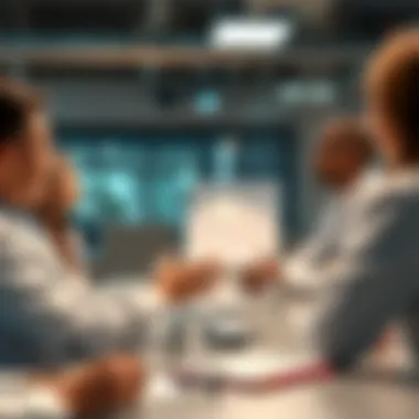 A group discussion on career paths and health coverage