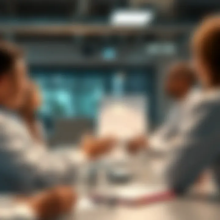 A group discussion on career paths and health coverage