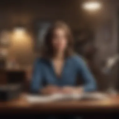 Curious Interviewee Engaged in Conversation Inquisitive interviewee at desk